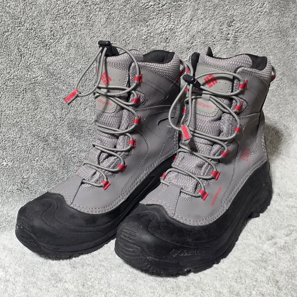 Columbia Mens Hiking Boots Size 7 Gray Mountain Trails